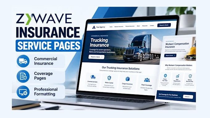 create and customize zywave insurance service pages