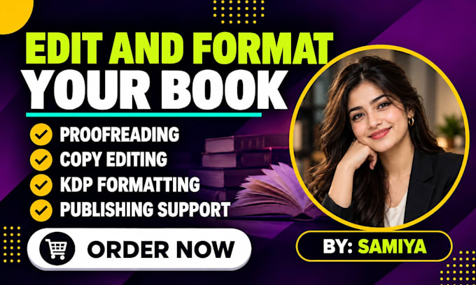 do book editing, proofreading and formatting for amazon KDP