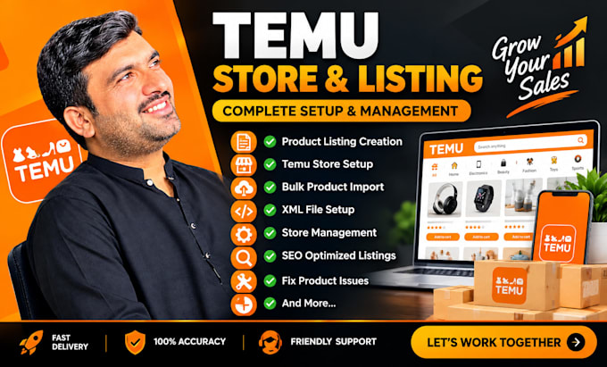 list upload add bulk import products on temu SEO listing