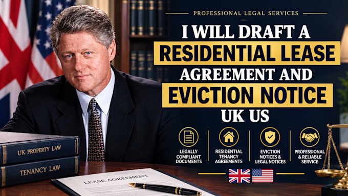 draft a residential lease agreement and eviction notice UK US