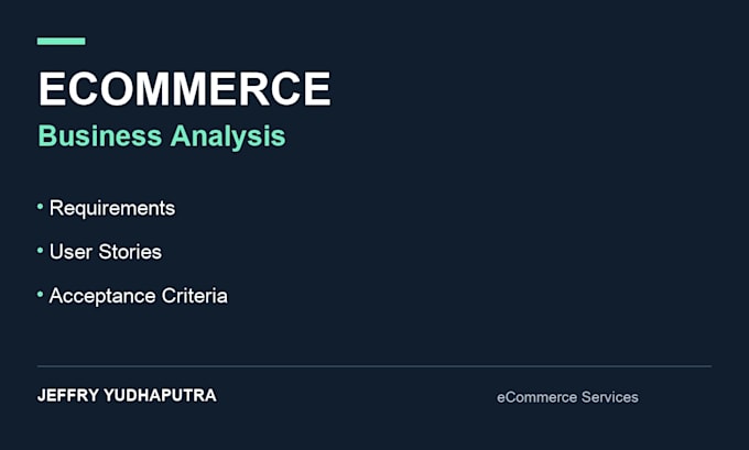write ecommerce requirements and user stories