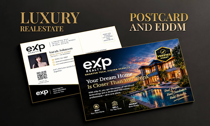 design a professional real estate postcard and eddm mailer