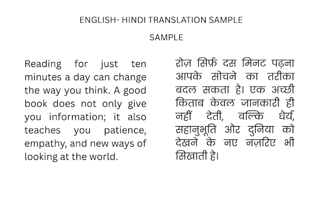 proofread and rewrite your text from english to hindi or via
