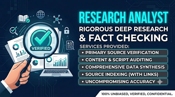 do deep research, fact checking, and source verification