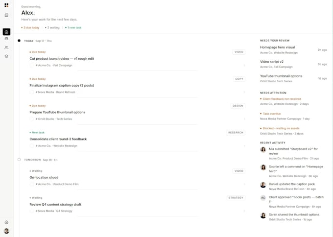 design a clean b2b dashboard or admin panel UI in figma