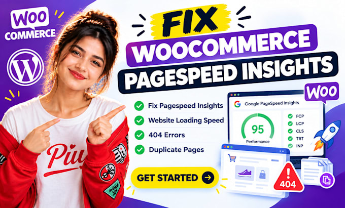 fix woocommerce pagespeed insights, loading speed, 404 errors, duplicate pages