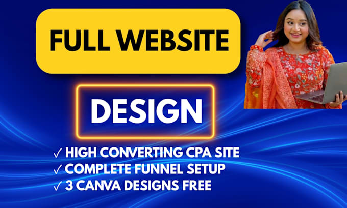 design a high converting funnel website for cpa
