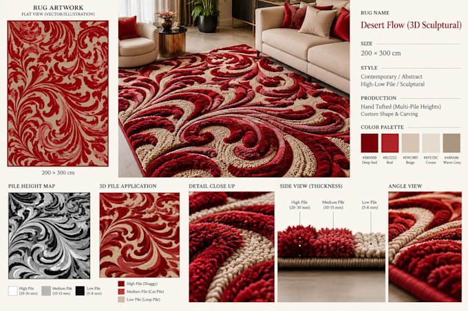 design seamless rug patterns and carpet designs