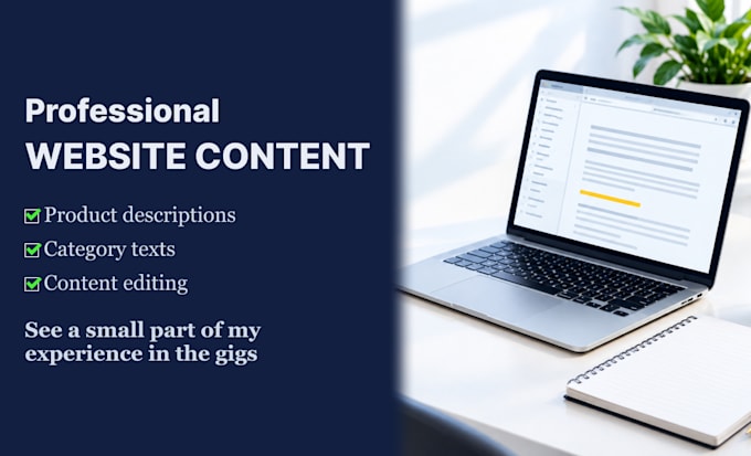 write informative text for your websites category or product pages