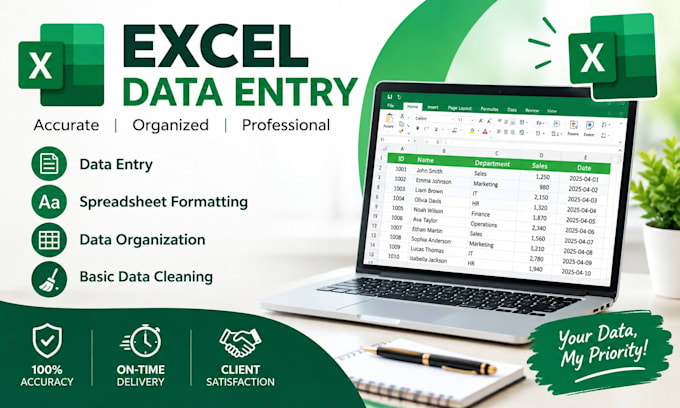 excel data entry and spreadsheet formatting
