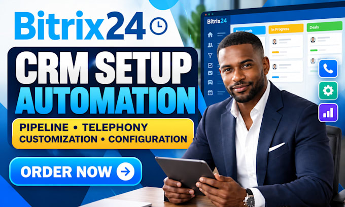 integrate bitrix24 CRM whatsapp telephony forms email sales automation workflow
