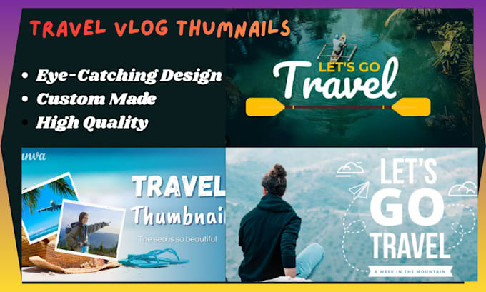 eyecatching travel vlog youtube thumbnails