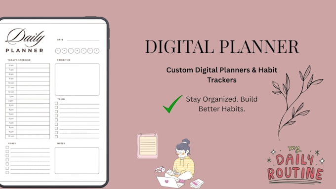 design a custom digital planner for goodnotes, ipad or canva