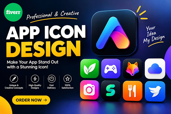 design a professional app icon for android and ios