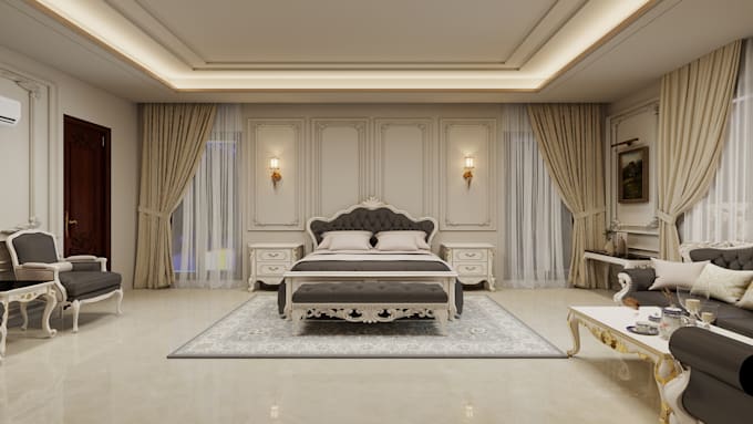 design your bedroom interior with realistic 3d renders