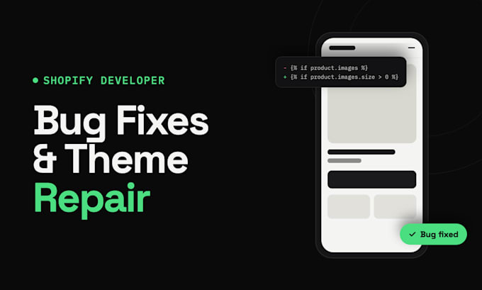 fix shopify liquid, theme and mobile responsive bugs