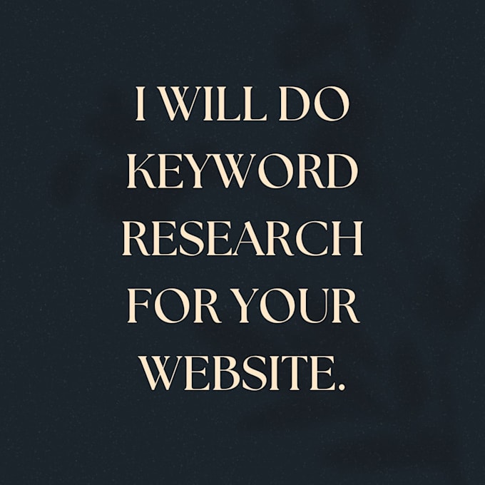 do keyword research for your website