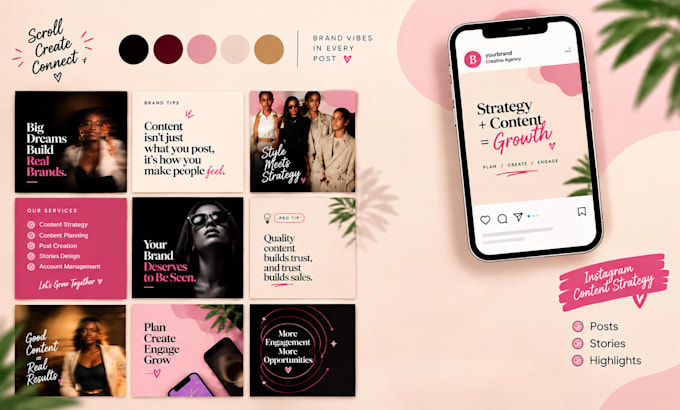 create a professional instagram content strategy
