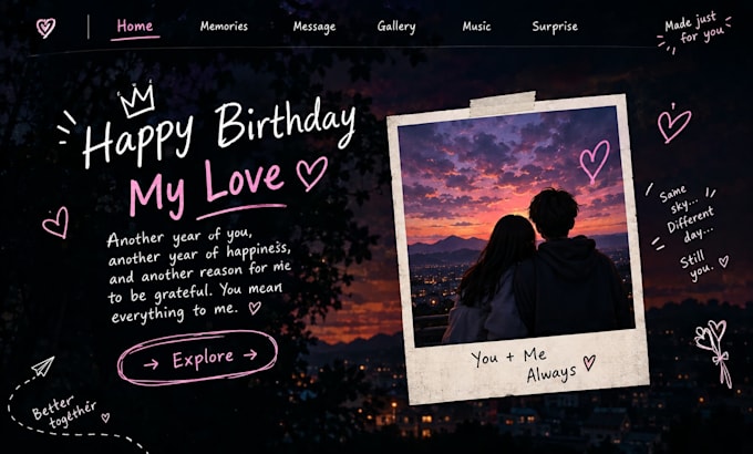 create a personalized birthday website