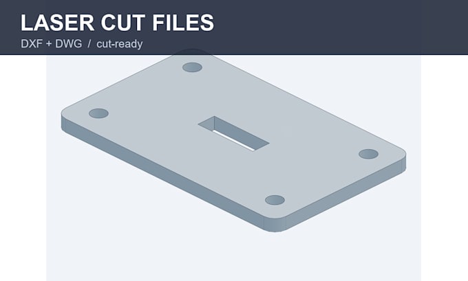create a laser cut file for sheet metal in dxf and dwg