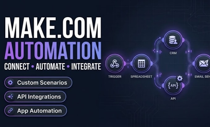 build make com automation workflows and API integrations