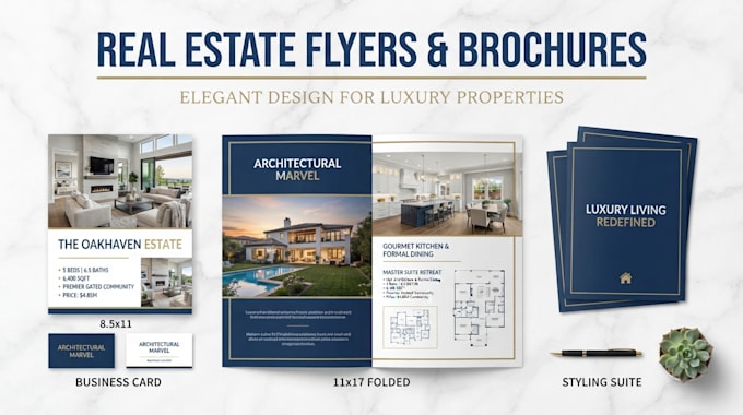 design real estate flyers and property brochures