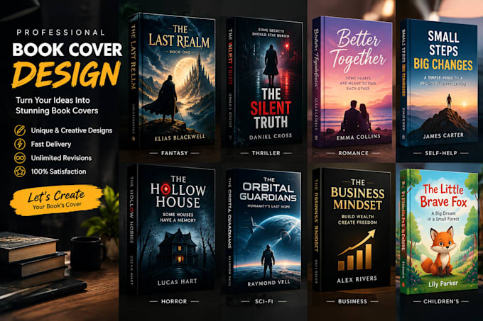 design a professional book cover for your novel