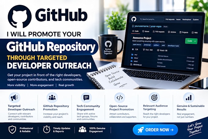 promote your github repository through targeted developer outreach