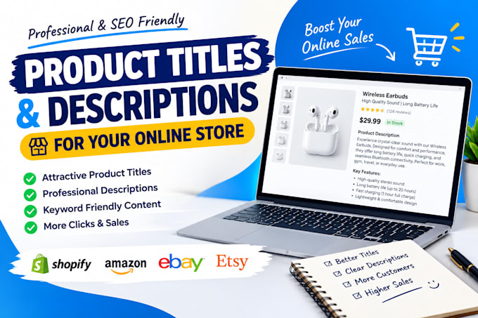create product titles and descriptions for your online store