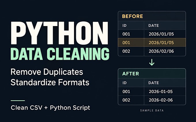 clean process and transform your data using python