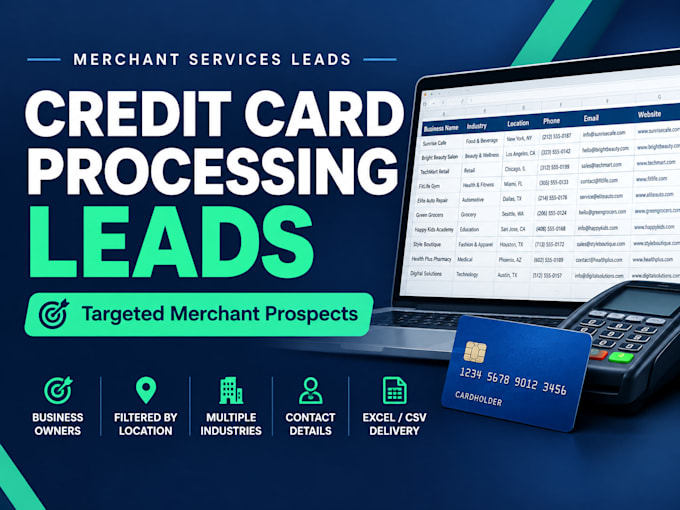be processing b2b leads generation credit card for merchants
