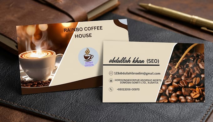 create professional double sided business card design