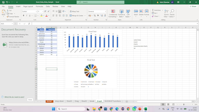 do excel data entry, data cleaning and spreadsheet formatting