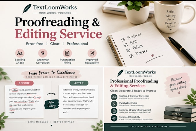 proofread and edit your english text for grammar and spelling