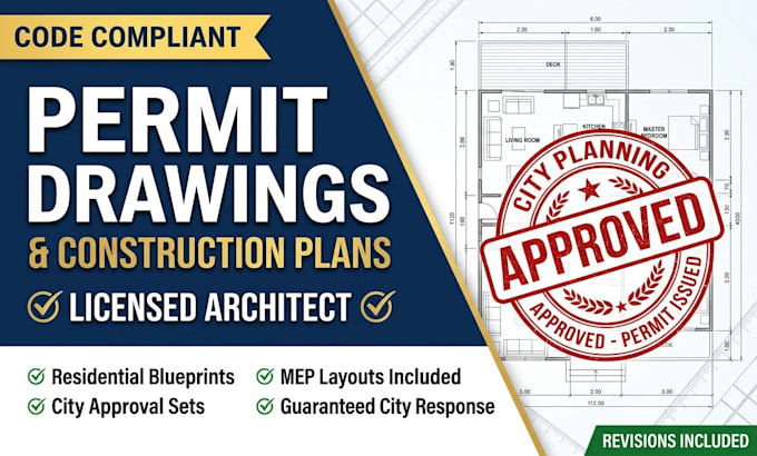 create residential permit drawings for city approval