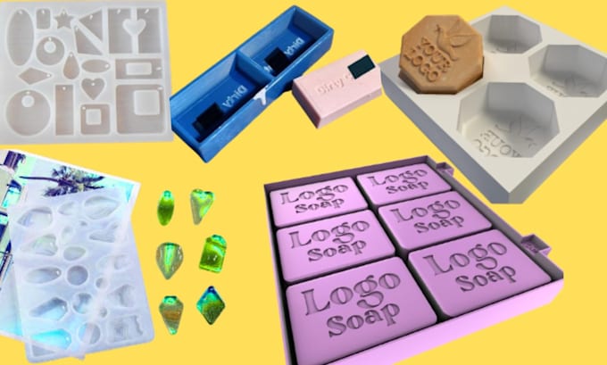 design custom soap molds with logo, patterns and 3d printable stl files