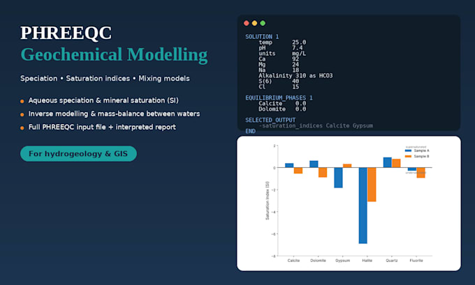 run phreeqc geochemical and hydrogeochemical modelling
