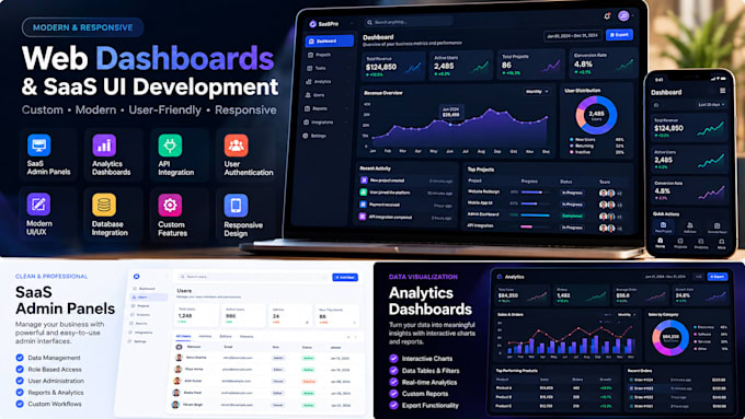 build a modern ai dashboard or saas web interface