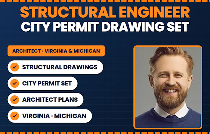 do structural engineer city permit drawing set as architect in virginia michigan