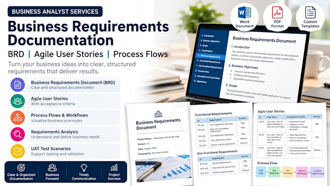 create brd documents and agile user stories