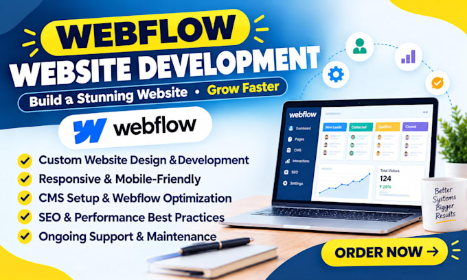 design, redesign, or develop a responsive webflow website, figma to webflow