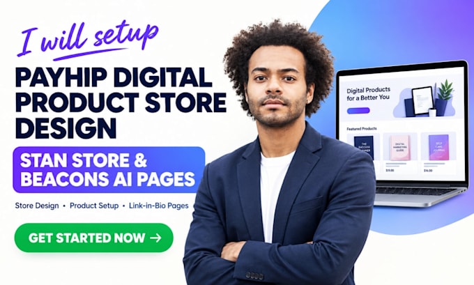 design a payhip website or payhip store to sell digital products online
