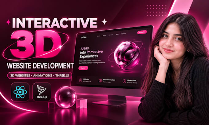 create an interactive 3d website