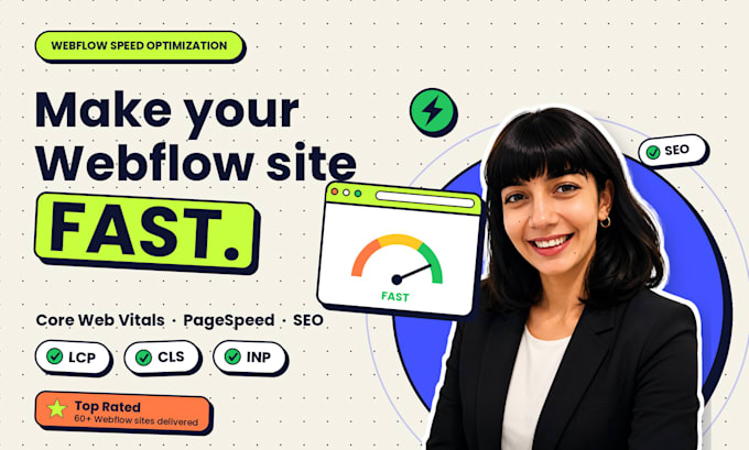 optimize webflow speed, core web vitals and pagespeed score