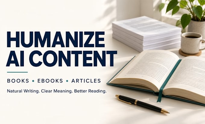 humanize ai content book editing rewrite ai content and book proofreading