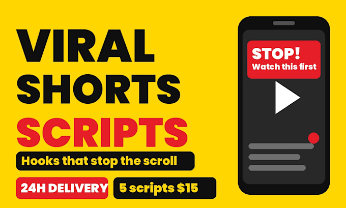 write viral youtube shorts and tiktok scripts with strong hooks
