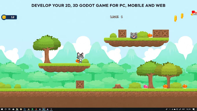 develop your 2d, 3d godot game for pc, mobile and web