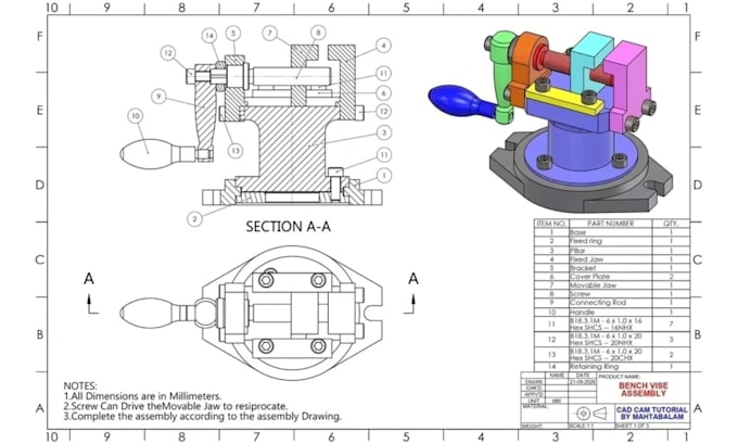 convert sketches to 2d cad drawings and create autocad technical drawings