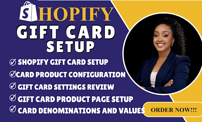 set up shopify gift cards and gift card products