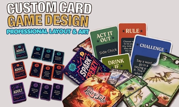 design your custom card game with print ready cards and box